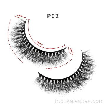 Courts cils Fluffy Fluffy Cils 8 mm 3D